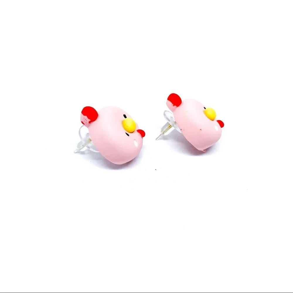 NWT Pink Baby Chick Post Earring